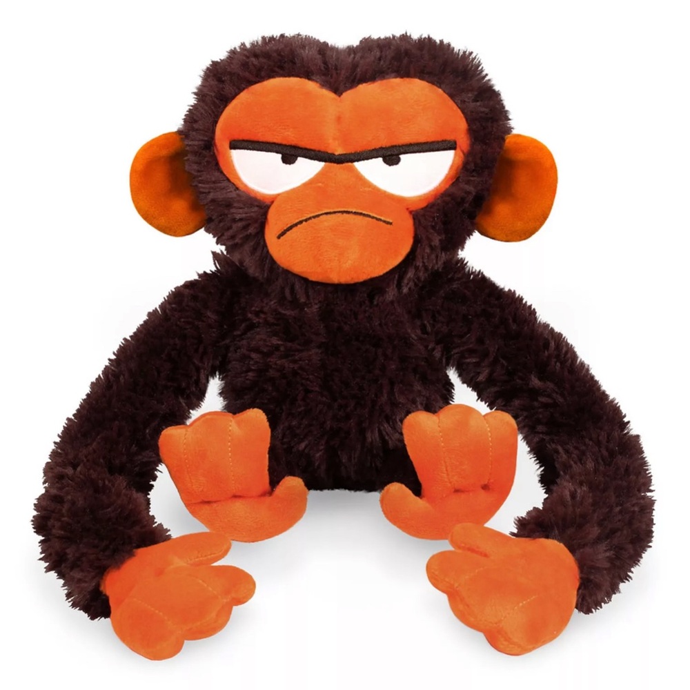 FRIENDS Plush Monkey - Chocolate Brown and Vivid Orange